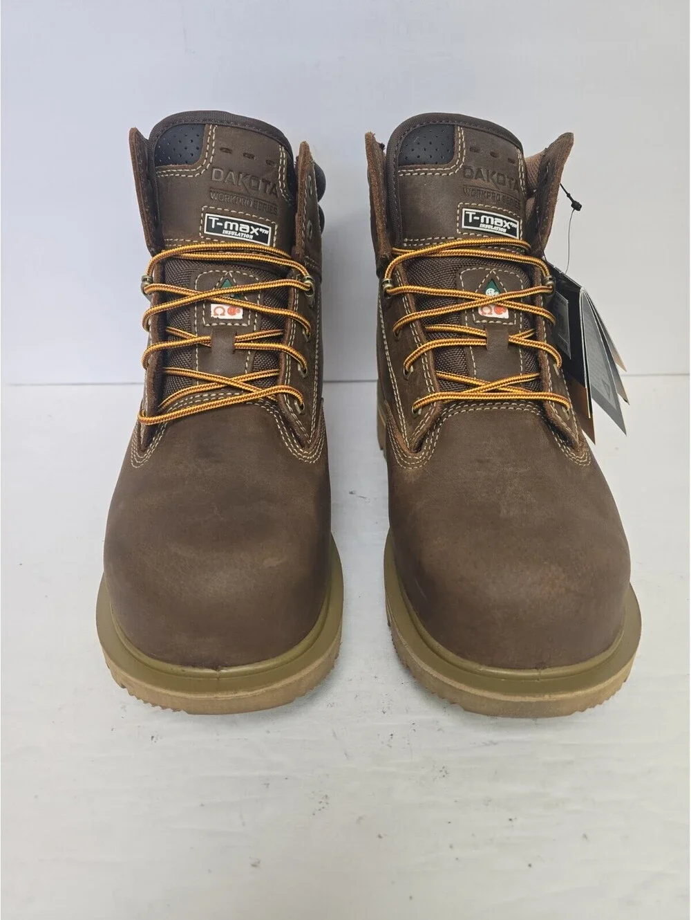 Dakota Men's 6'' Quad Comfort Steel Toe Comp. Plate 6114 Safety Boots Brown 10W